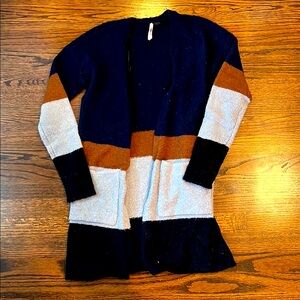 Love By Design Colorblock Cardigan in Black, Brown, and Cream